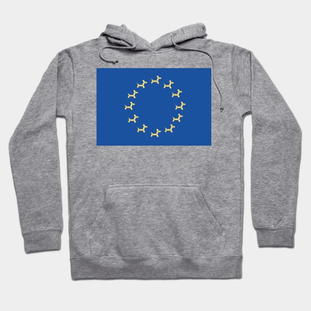 European Union Balloon Dog Flag Hoodie by Bert Green Fine Art